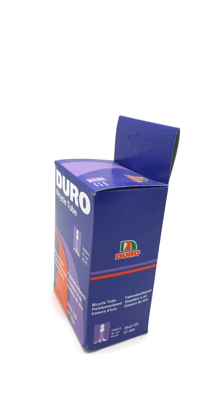 DURO ยางในจักรยาน 26x2.125 ,57-559,หัวเข็ม Presta Valve 48mm.