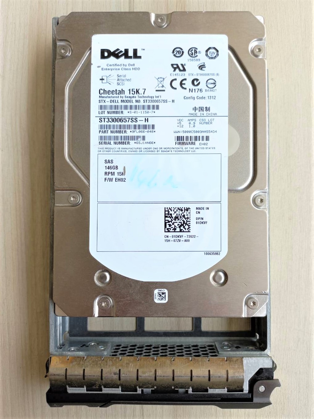 1DKVF Dell 146GB 15K 3.5in Drive 341-8718.