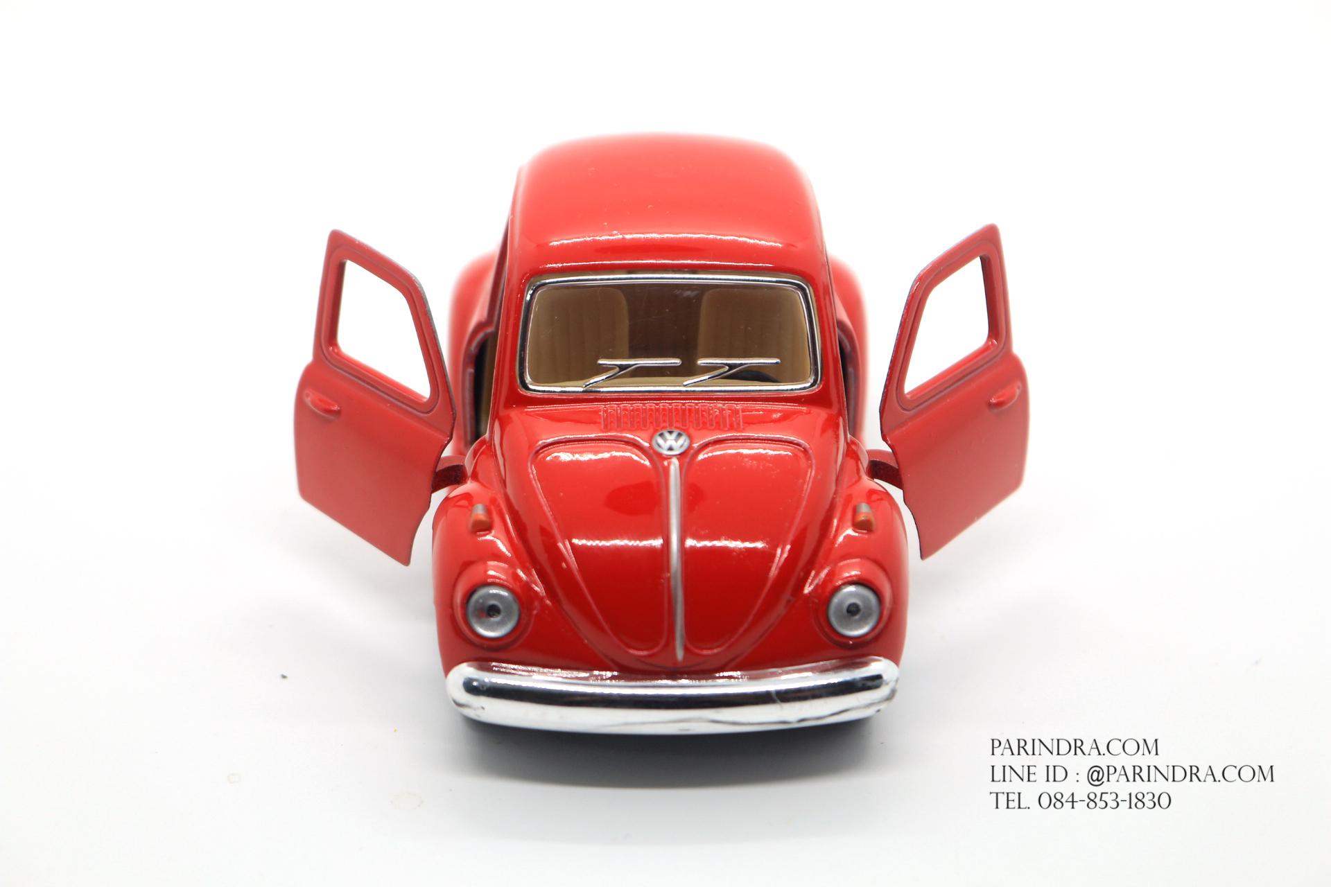 โมเดลรถเหล็ก รถเต่า Volkswagen 1967 ย่อส่วน Short Body สีแดง