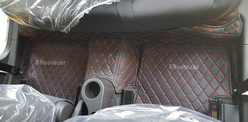 MG3 ปูพรม6D สีดำด้ายแดง เต็มคัน