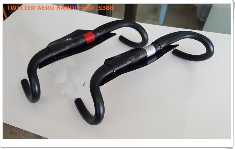 แฮนด์หมอบ Twitter 3D Forged วัสดุอลูมิเนียม Road Alloy Handlebar, Ø31.6 x 420 mm. นน.320 g., S388