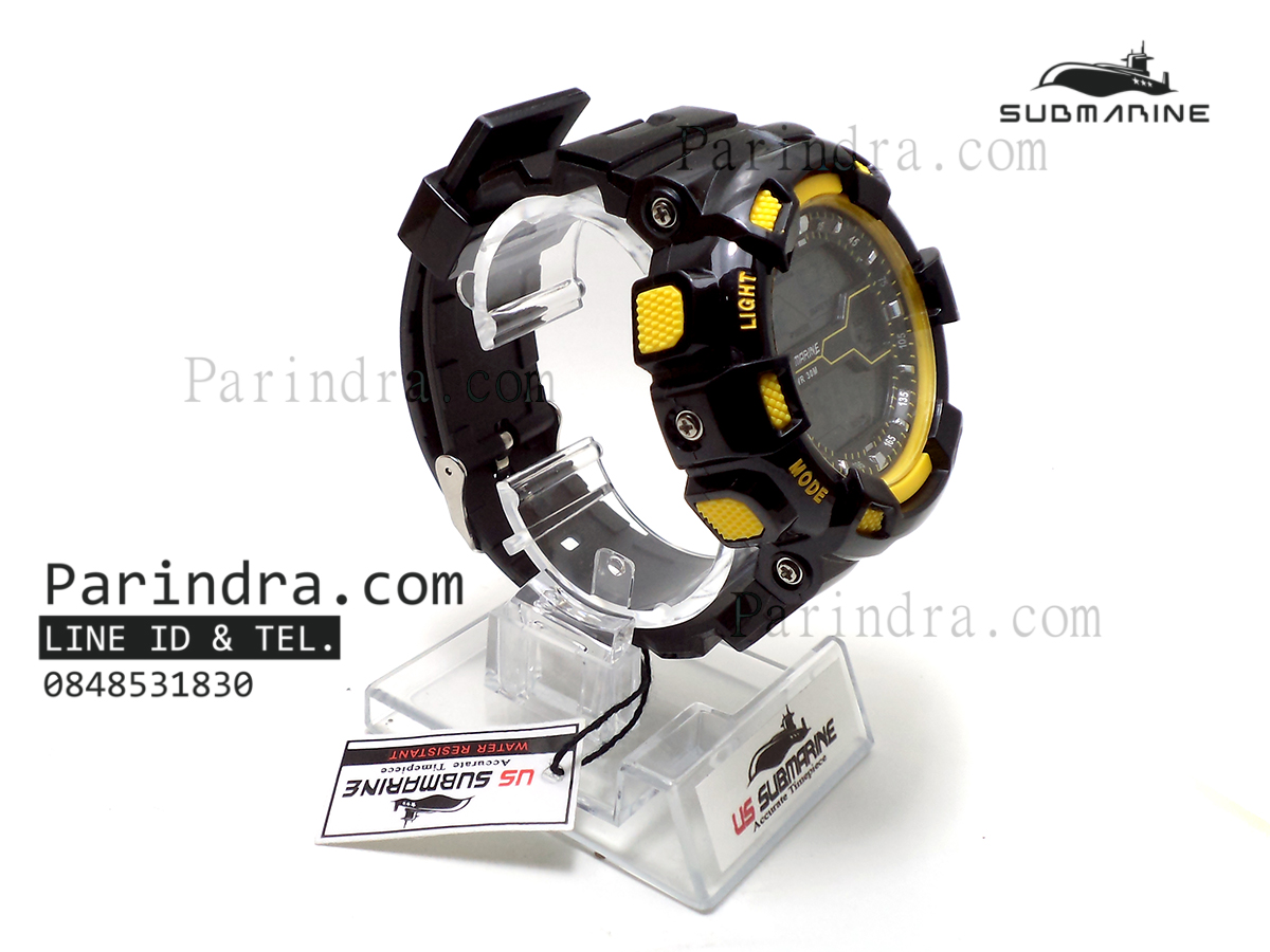 นาฬิกา US submarine รุ่น TP1311M ดำ-เหลือง พื้นเทา