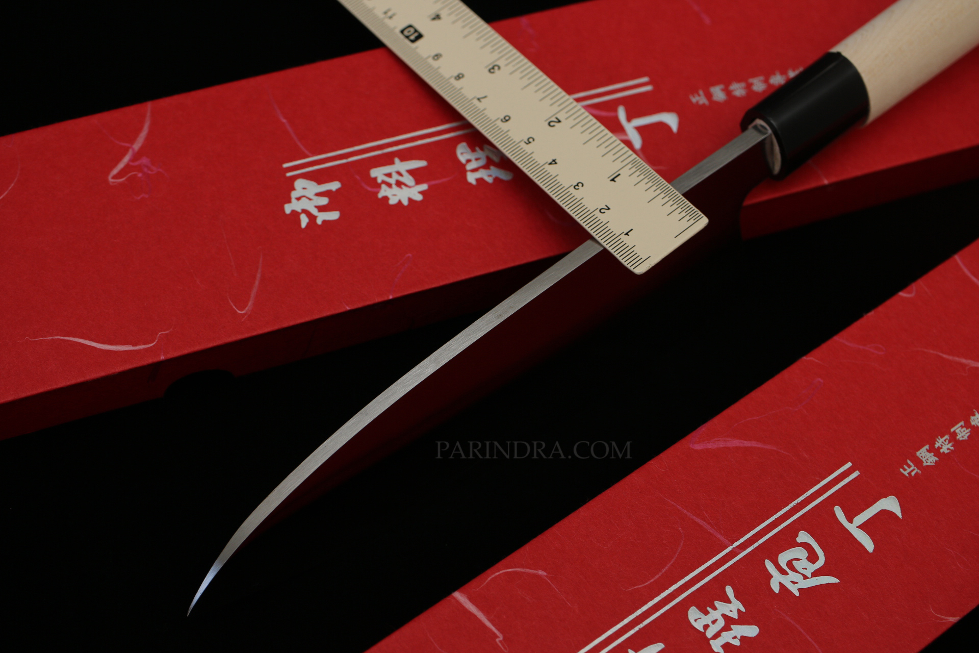 มีดเดบะ เชฟญี่ปุ่น ด้ามไม้ ลับคมด้านเดียว คมสุดยอด ขนาด 12 นิ้ว คุณภาพดีมาก (กล่องแดง)