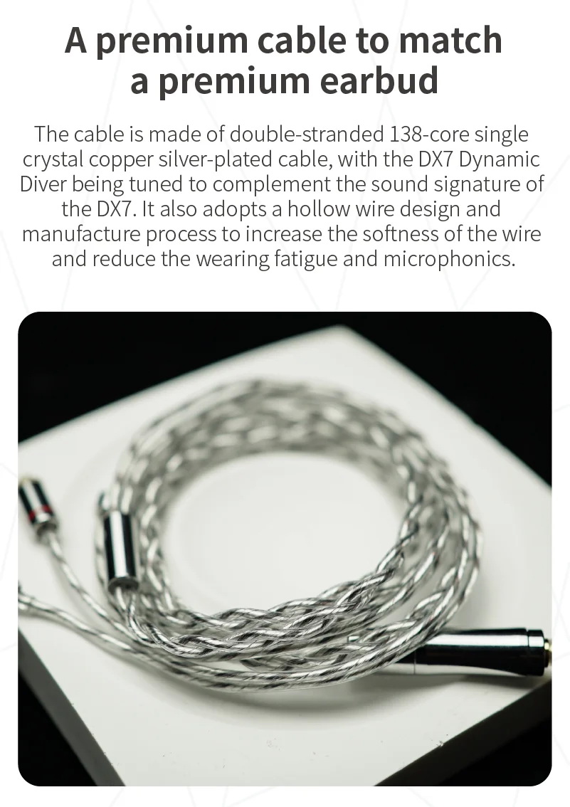 [Sale] BGVP DX7 หูฟังเอียบัด ไดรเวอร์ไดนามิก 14.2 มม. เปลี่ยนท่อนำเสียงได้ รองรับ Hi-Res ประกันศูนย์ไทย