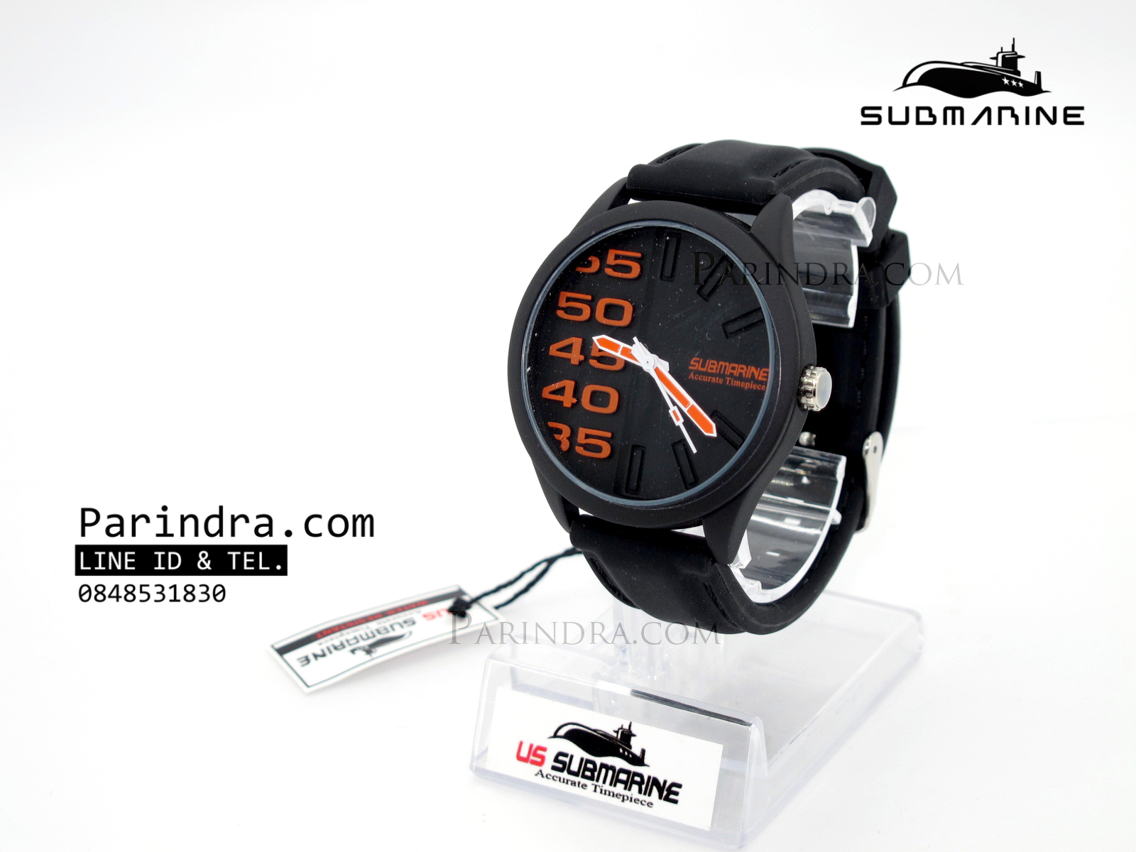 นาฬิกา US submarine TA1133M Diesel ดำ-ส้ม