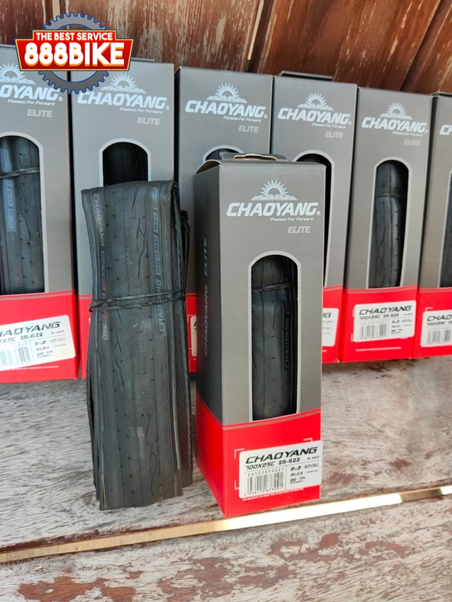ยางนอกเสือหมอบ Chaoyang 700x25c silica compound, EB50205003F 120TPI มีกันหนาม TUBELESS READY, H-494