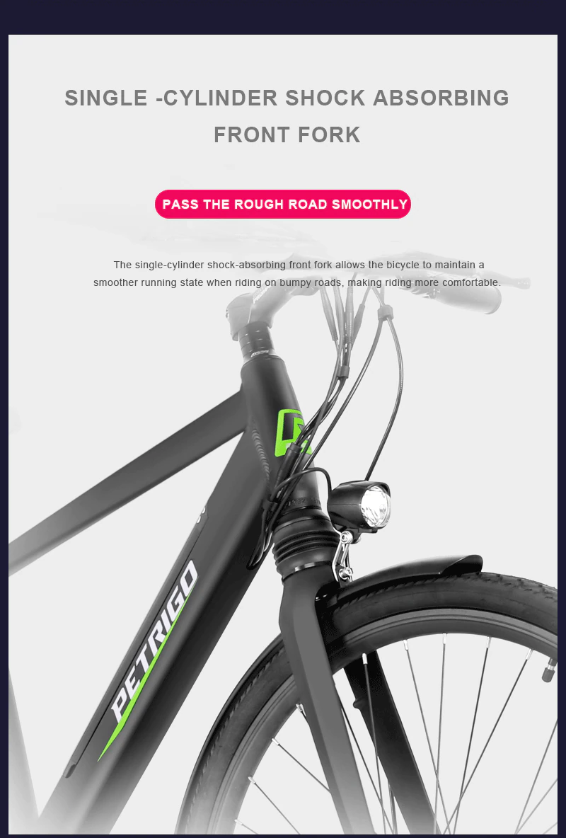 PRETIGO C2 700c Electric Bike Li-ion Powered Sports Bike Urban ebike Women's swan frame bicycle commuter travel electric bicycle