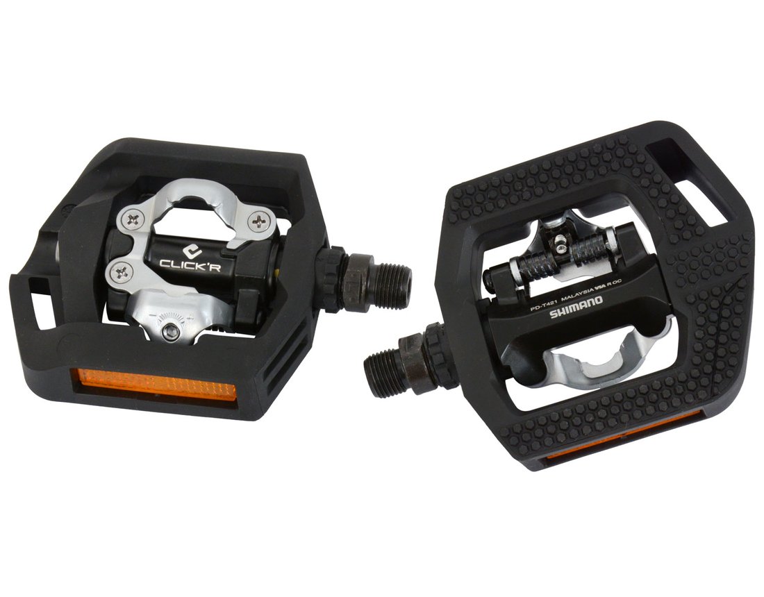บันได SHIMANO, PD-T421, มีคลีท, มีทับทิม, มีกล่อง, (มาเลเชีย)