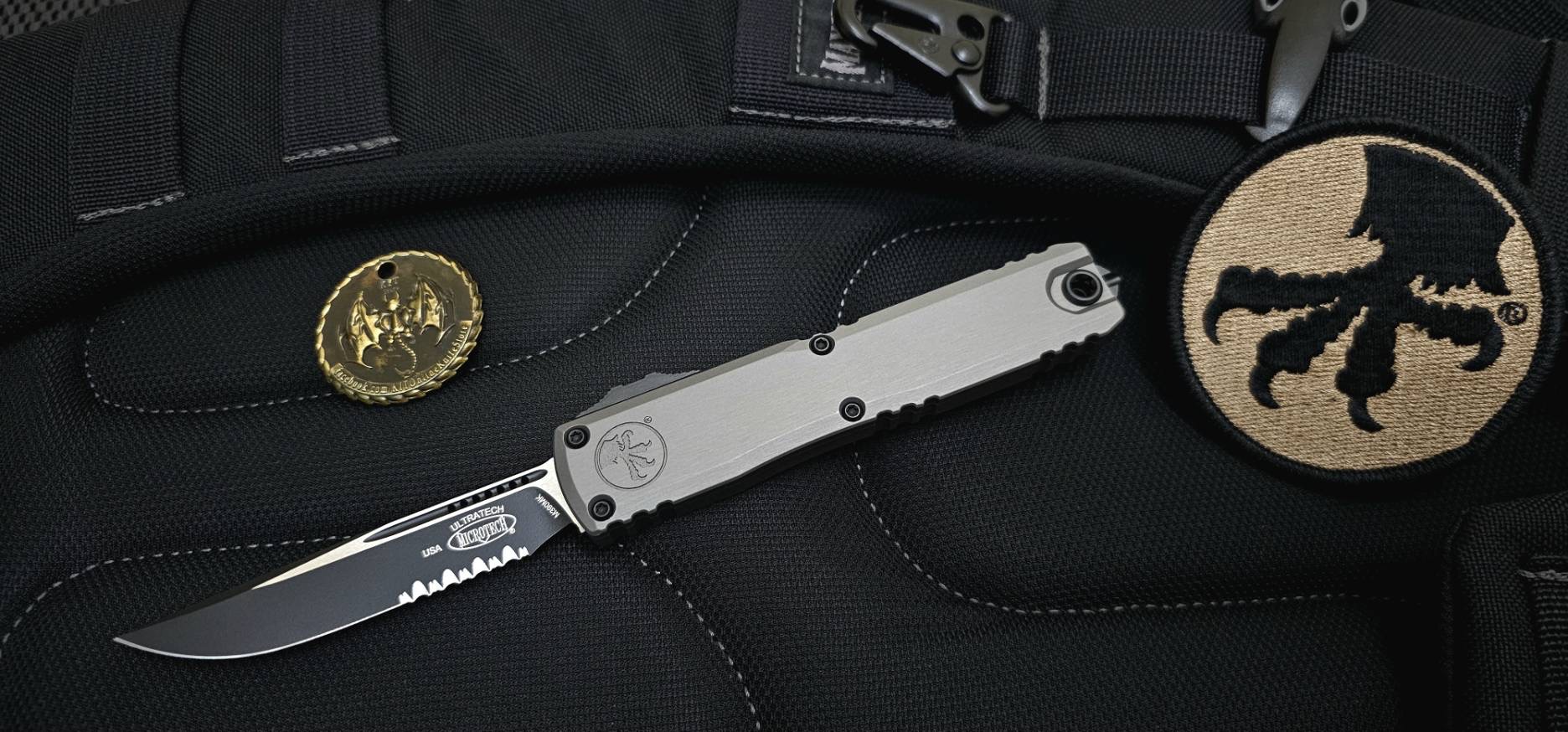 Microtech 1121-2NC Ultratech ZBP Zero Blade Play AUTO Natural Clear