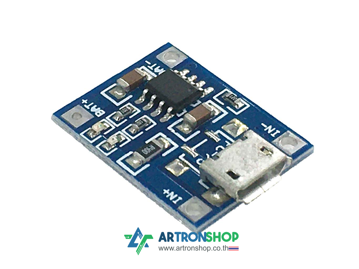 MicroUSB TP4056 1A Lipo Battery Charger Module