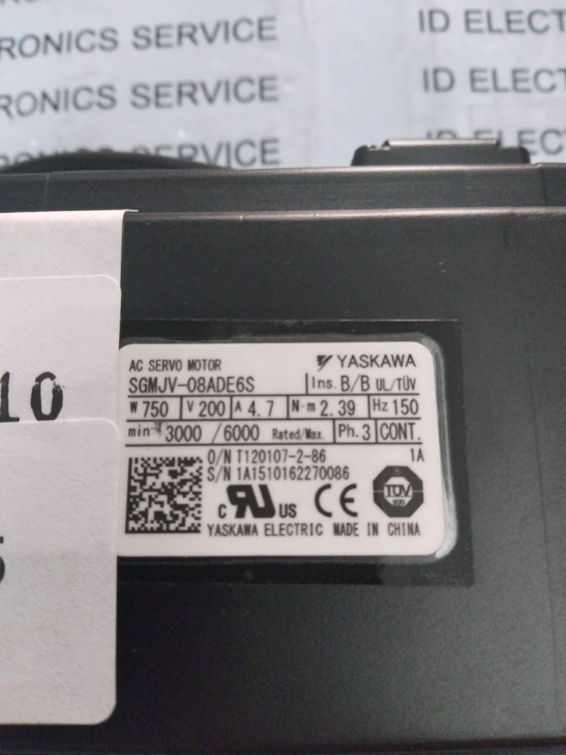 SGMJV-08ADE6S SERVO MOTOR " YASKAWA "