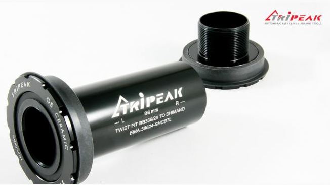Tripeak Integrated BB386 Twist Fit Bottom Bracket To Shimano Crankset Road