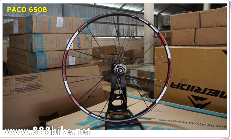 ชุดล้อสำเร็จ ล้อเสือภูเขาPACO WT27.5 (650B) ซี่ลวดแบน AERO 2017 Bearing " โม่ 9-10 sp