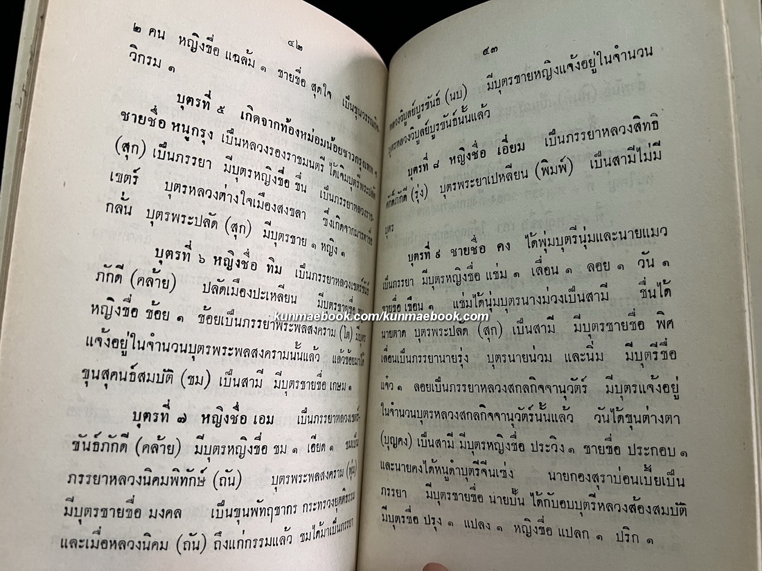 พงศาวดาร และลำดับวงศ์ตระกูลเมืองพัทลุง อนุสรณ์ รองอำมาตย์โท ขุนอภัยวนวิท ตช., ตม. (เพิ่ม ณ พัทลุง)