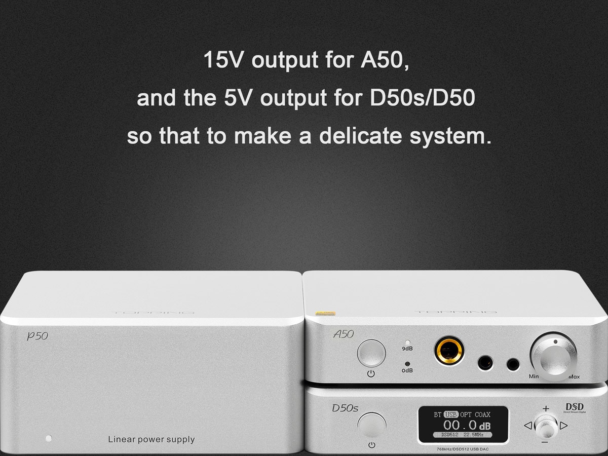 ขาย TOPPING A50 แอมป์หูฟังตั้งโต๊ะกำลังขับสูง รองรับย่านความถี่ 20-200kHz เหนือกว่า Hi-Res