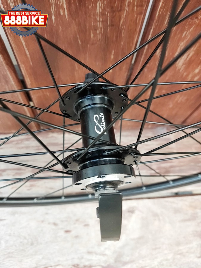 ชุดล้อเสือหมอบดิสเบรค ขอบ 2ชั้น UNLIMIT 700C ซี่ลวดกลม โม่ดำดุมดิส ขอบ 30mm อลู Road bike Wheels มีสีดำ