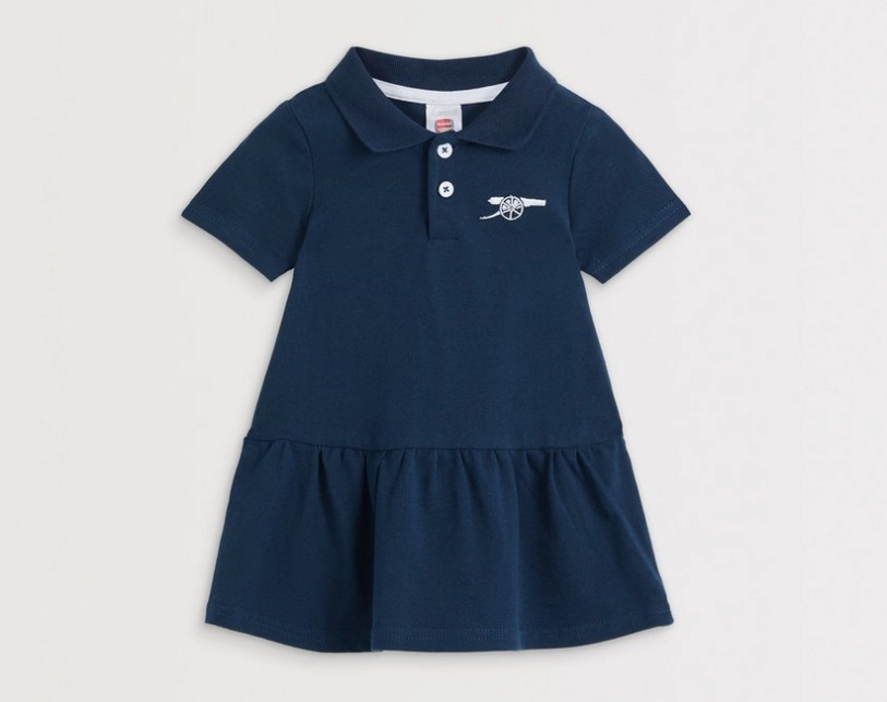 เสื้อเด็กอาร์เซนอล Baby Cannon Red Polo Dress สีกรมท่าของแท้