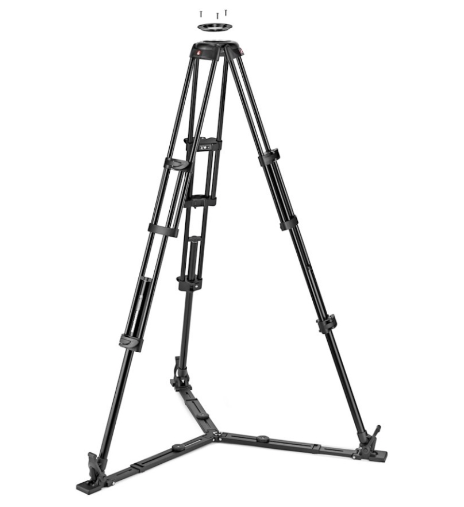 ขาตั้งกล้องวีดีโอ Manfrotto Alu Twin GS Tripod 100/75mm Aluminium Video Tripod สามท่อน อลูมิเนียม ความสูงสูงสุด 158 cm ประกันศูนย์ 5 ปี