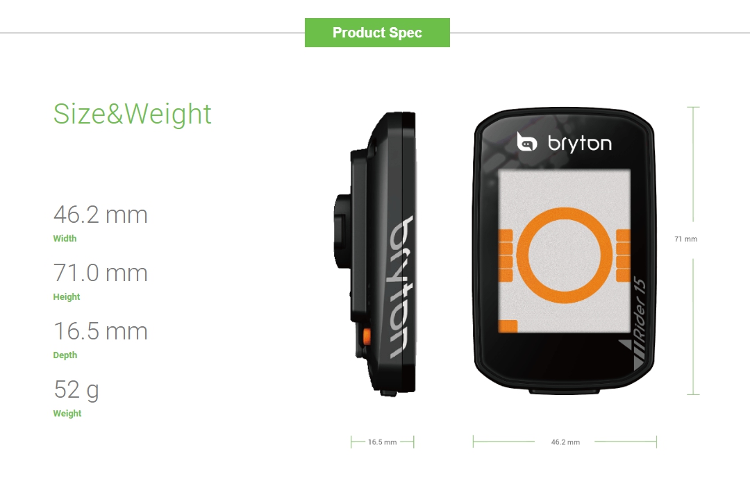 ไมล์ Bryton Rider 15 Bicycle computer ไมล์จักรยานสุดคุ้มจาก BRYTON