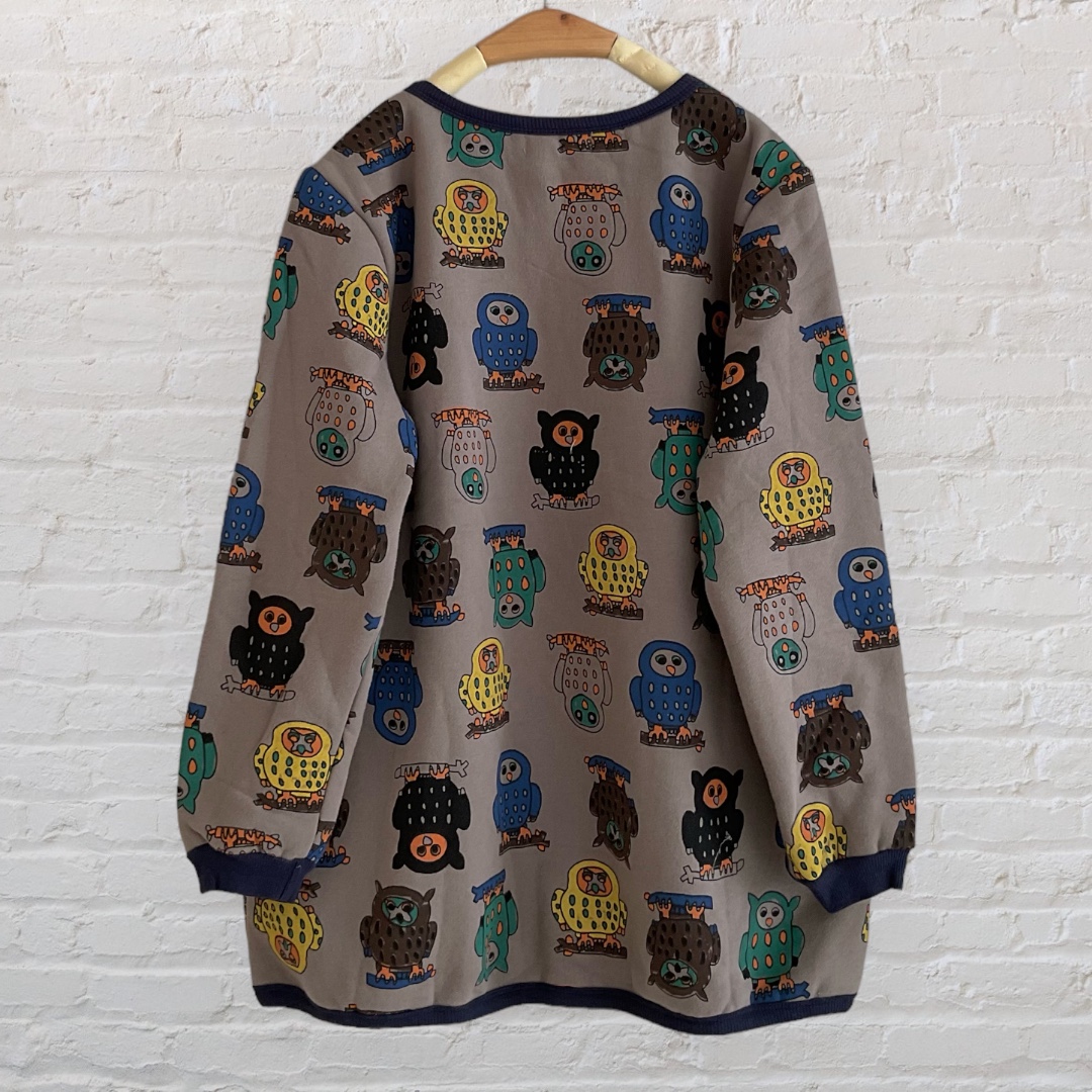 เสื้อยืดกันหนาวลายนกฮูกแต่งกระเป๋า