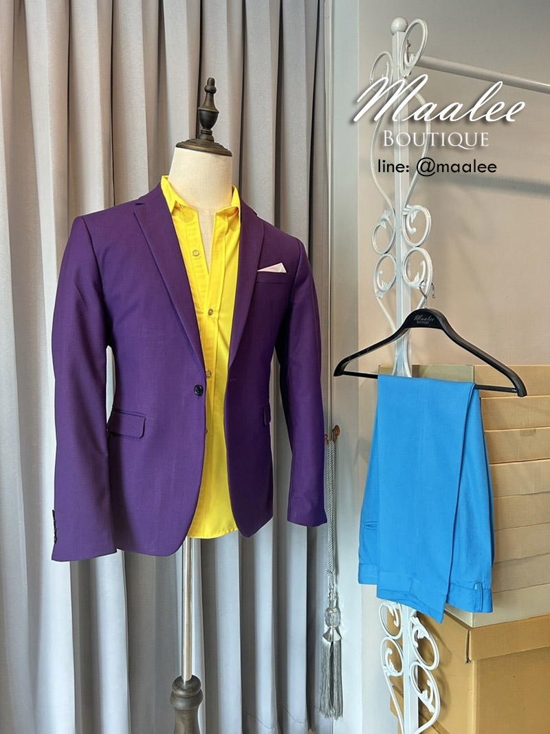 พร้อมเช่า ชุดสูทชาย แฟชั่น Set คละสี