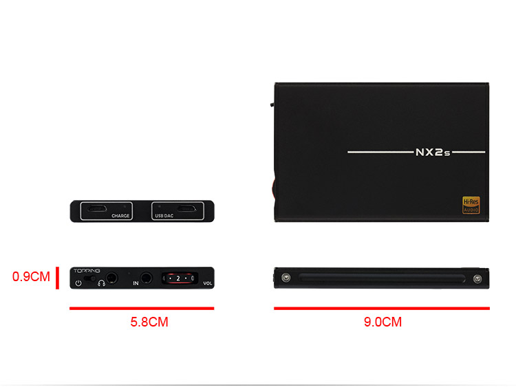 ขาย Topping NX2S แอมป์พกพาระดับ Hi-Res ขับหูฟังได้ถึง 300 Ohm รองรับ USB DAC 32bit/192KHz