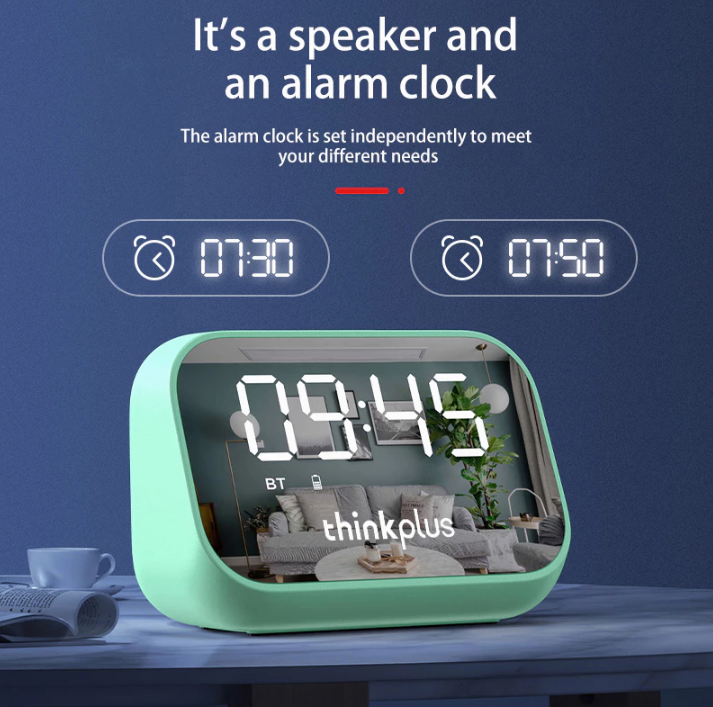 นาฬิกาปลุกดิจิตอล ลำโพงบลูทูธ Lenovo Thinkplus TS13