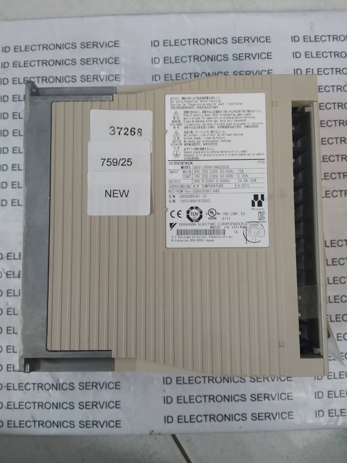 SGDV-200A11A002000 SERVO DRIVE " YASKAWA "