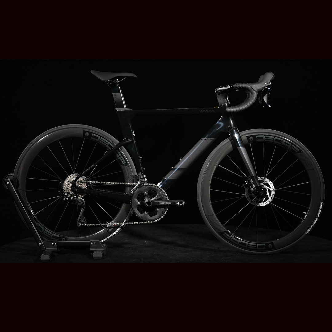 จักรยานเสือหมอบ JAVA FUOCO TOP PRO SHIMANO105 R7120 24sp เฟรมคาร์บอน วงล้อ 700C Decaf Carbon 50mm 2024