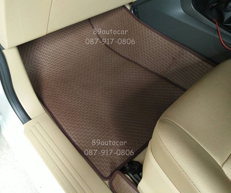 ขายยางปูพื้นรถเข้ารูป Isuzu D-Max 2012-2017 4 ประตู ลายสนุ๊กสีน้ำตาลขอบน้ำตาล