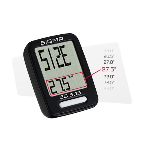 ไมล์จักรยาน Sigma Sport BC 5.16 - Cycle Computer มีสาย สีดำ