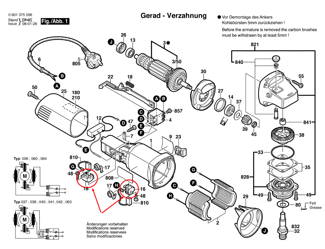 ซองถ่าน หินเจียร Bosch 4นิ้ว GWS 5-100,6-100,8-100, GWS060, GGS5000L (ราคา/คู่) #E7