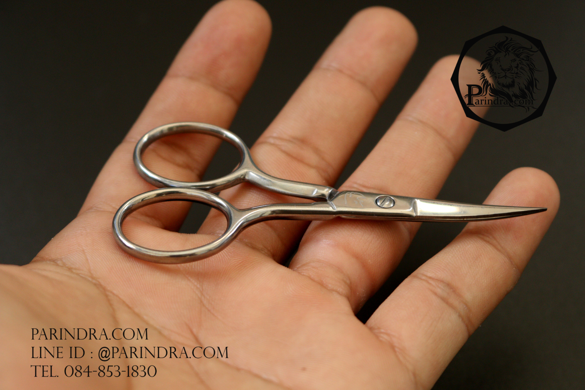 กรรไกรเล็มขนจมูกหรือหนวด Rhino Brand No.S32 ปลายแหลมโค้ง คมมาก ทำจากแสตนเลส