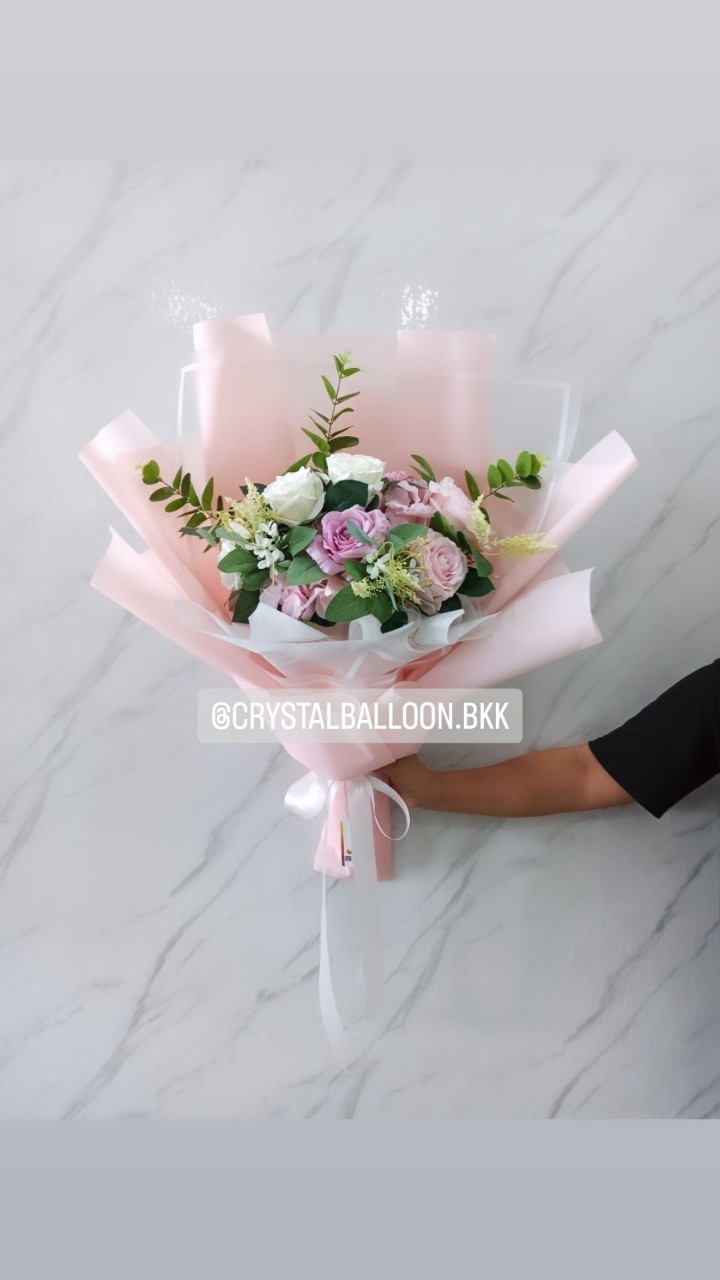 Artificial Flower ช่อดอกไม้ประดิษฐ์ 1 ช่อ พร้อมตกแต่ง สามารถเปลี่ยนสีได้