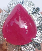 ทับทิมพม่า ทรงหยดน้ำ สีชมพูแดง สวยครับเม็ดนี้ ขนาด 10x12x4 mm. นน.4.15 ct. ราคาโทรถาม