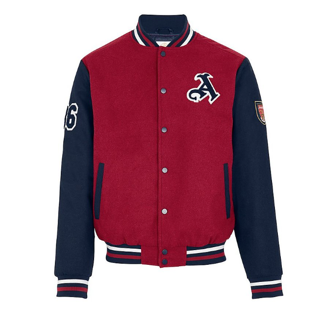 เสื้อแจ็คเก็ตอาร์เซนอลย้อนยุค RETRO CREST VARSITY ของแท้