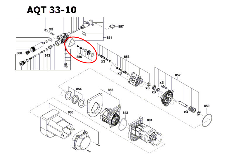 วาล์วกันกลับ AQT33-10 BOSCH บอช [#856] Pn.F016F04460 (แท้-สั่ง)