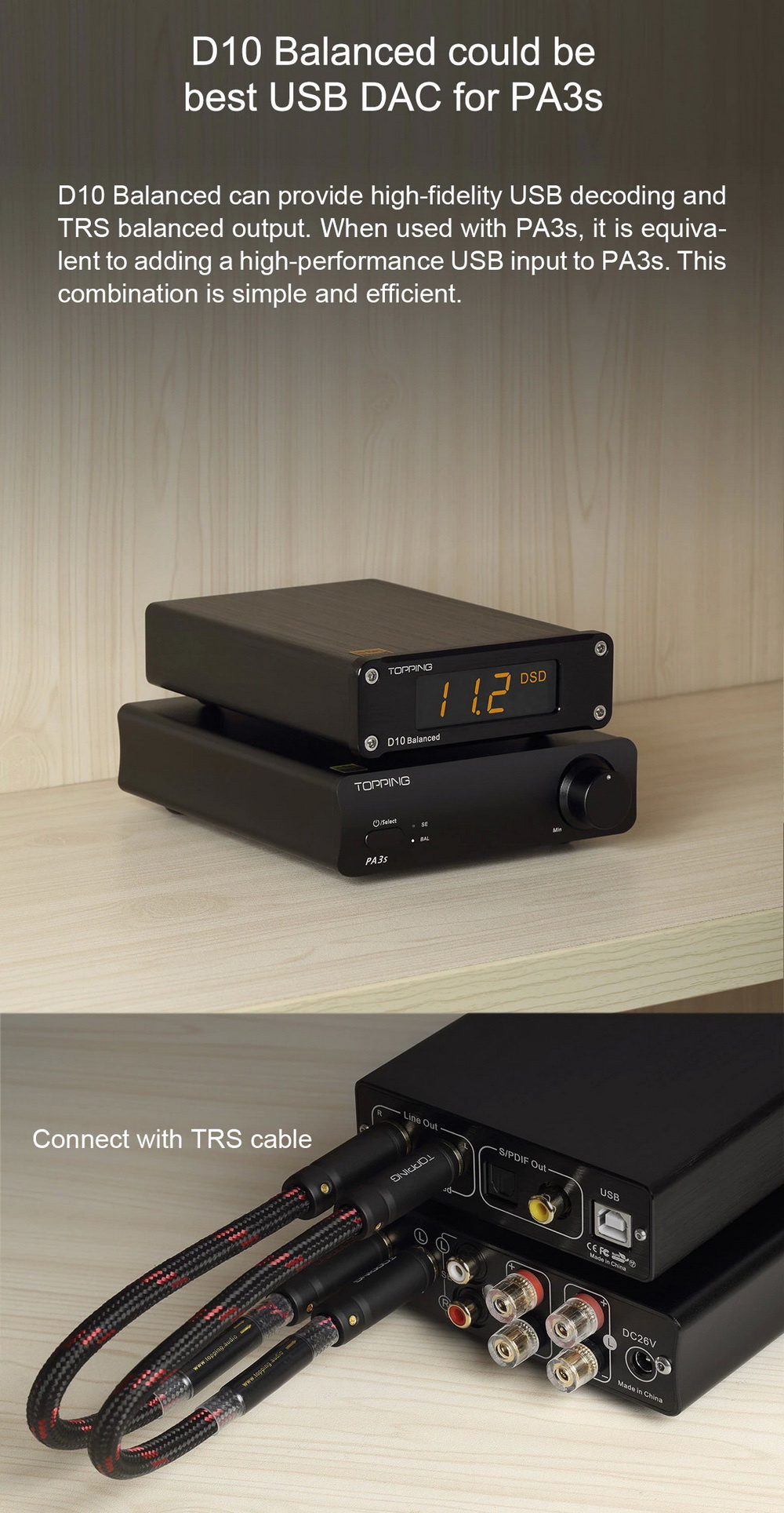 ขาย Topping PA3S Amplifier แอมป์ตั้งโต๊ะ Merus Class D ประกันศูนย์ไทย