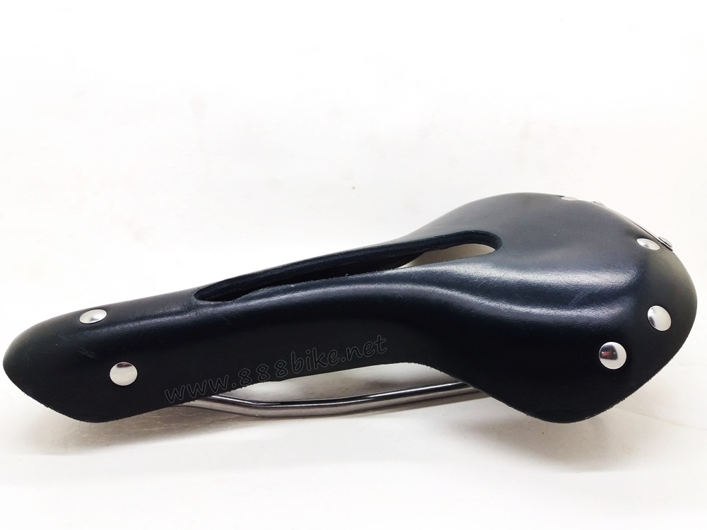 เบาะจักรยาน VINCITA SADDLE หนังแท้ ร่องกลาง, SL05-02