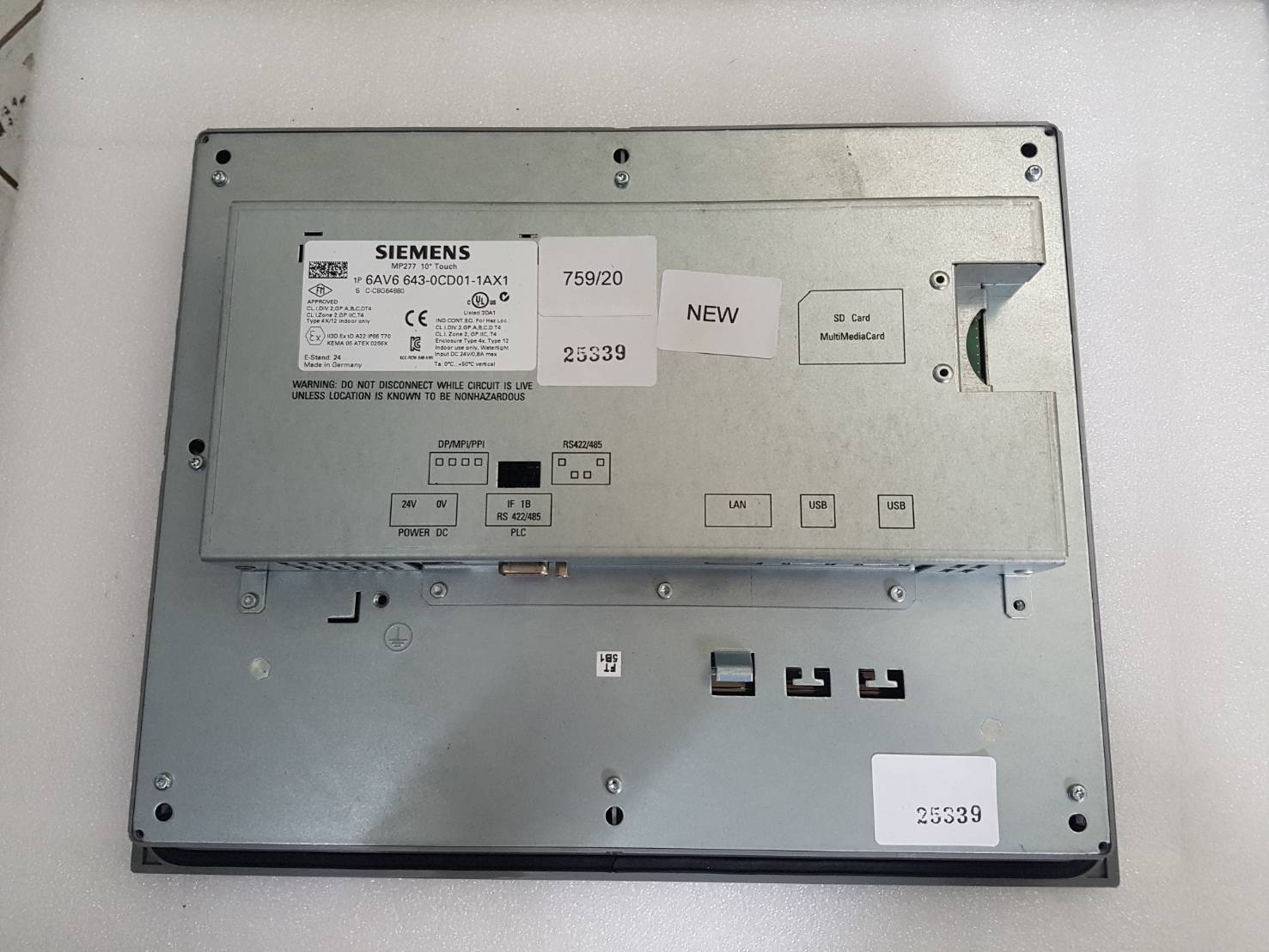LCD TOUCH SCREEN " SIEMENS " รุ่น 6AV6 643-0CD01-1AX1