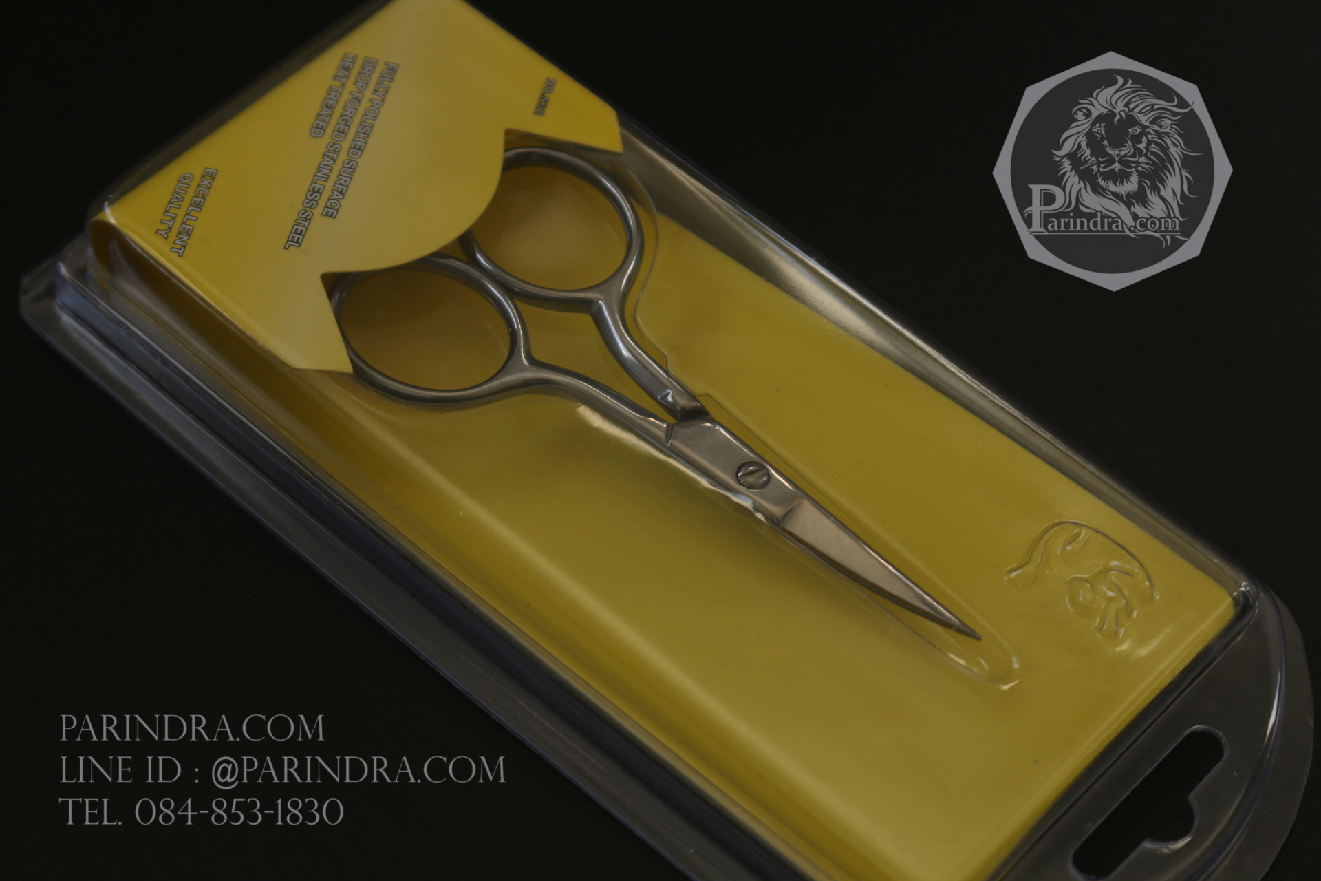 กรรไกรเล็มขนจมูกหรือหนวด Rhino Brand No.S32 ปลายแหลมโค้ง คมมาก ทำจากแสตนเลส