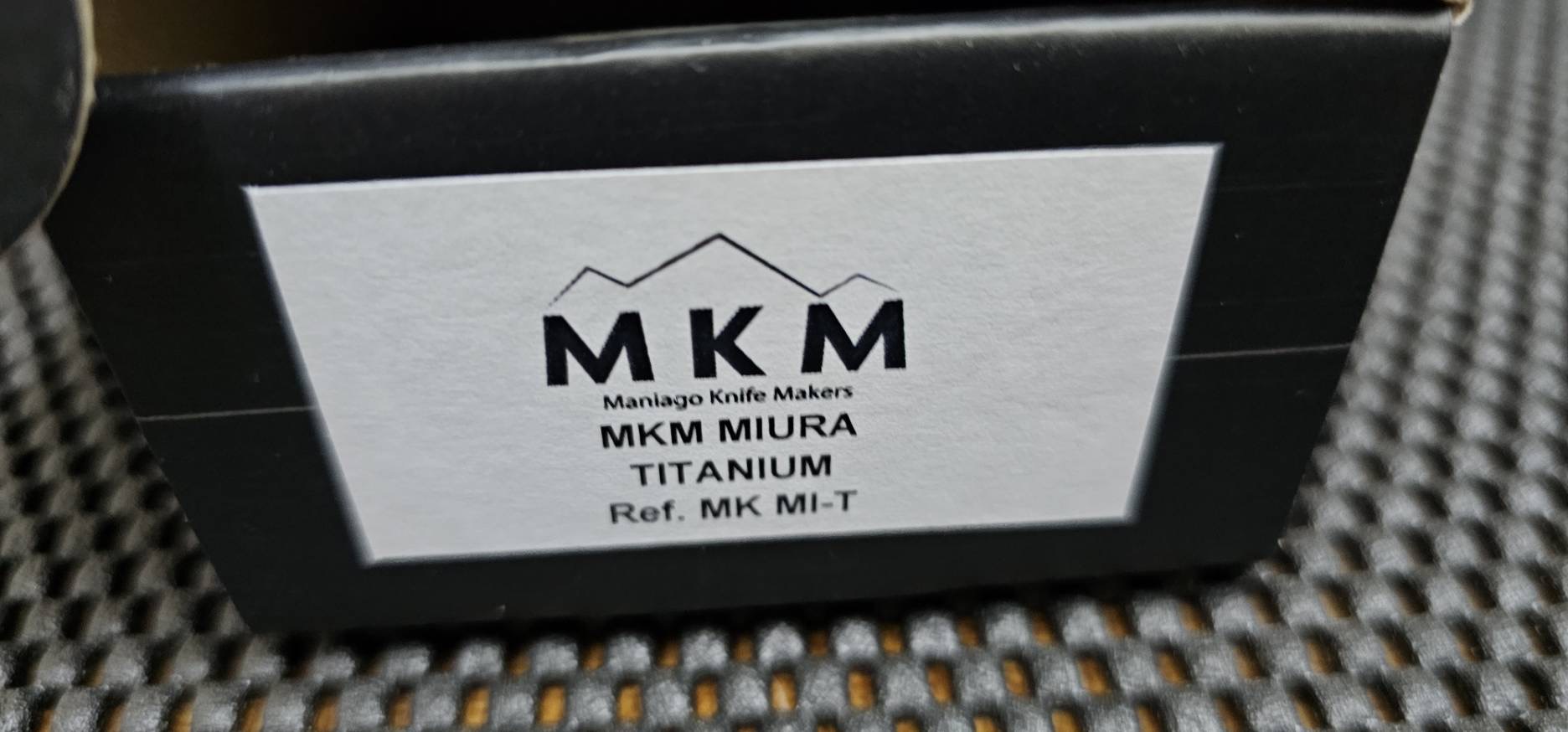 MKM Miura Button Lock Knife Gray Ti (2.72" Satin M390)