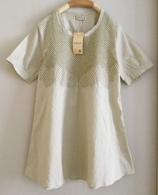 เสื้อผ้าฝ้ายนุ่มปักลาย
