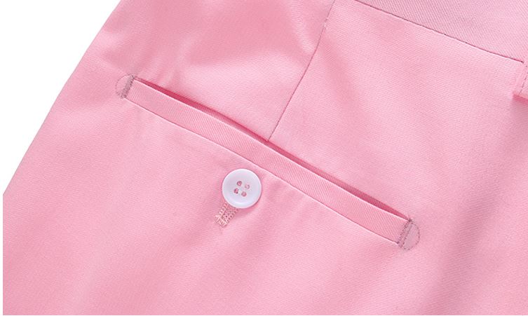 Pre-order ชุดสูทชาย สีชมพู สไตล์เกาหลี พร้อมเสื้อกั๊ก