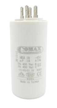 คาปาซิเตอร์ 18uf 450v.(กลม-ขาเสียบ)