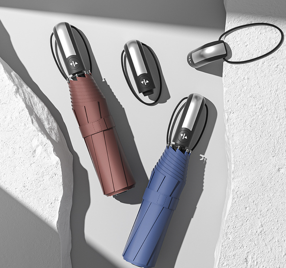 ร่มพับ 3 ตอน 23 นิ้ว 10 ก้าน เปิด-ปิด อัตโนมัติพร้อมสายคล้องมือ รุ่น NQ-66