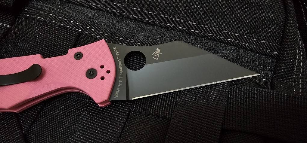 Spyderco Yojimbo 2 Sprint Run Knife Pink G-10 (3.2" Black CPM S30V)