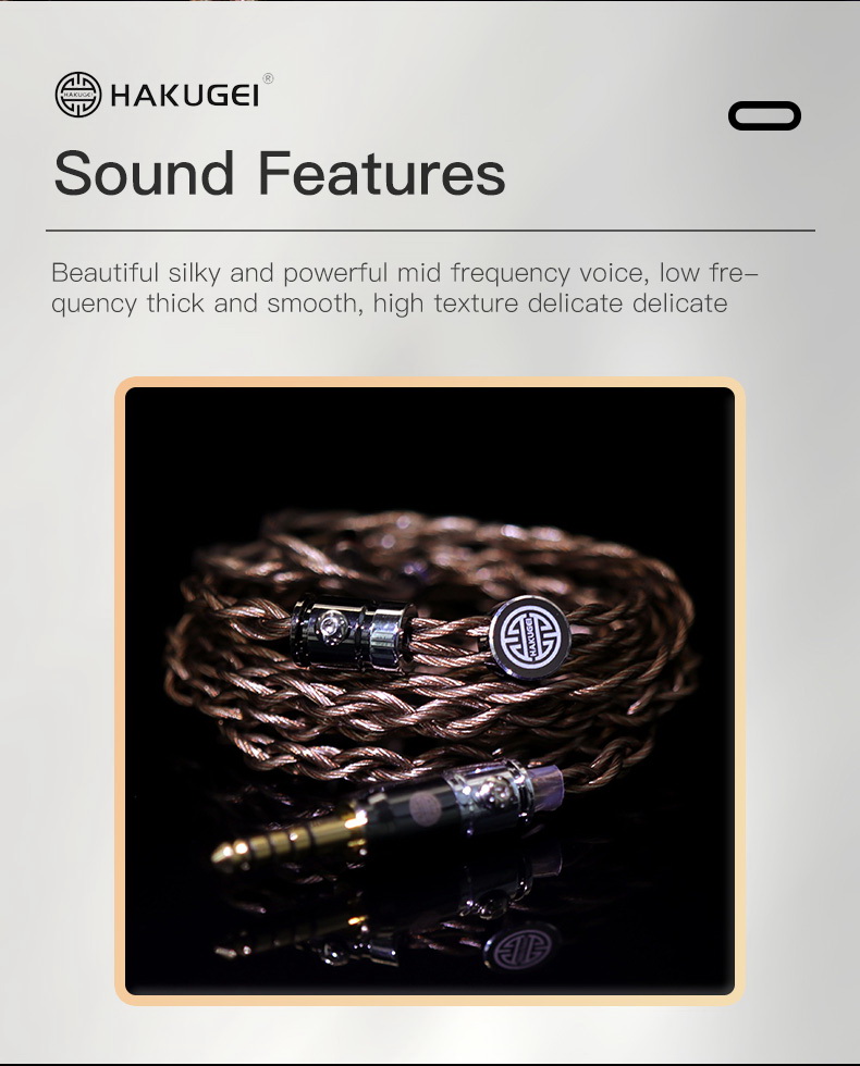 ขาย Hakugei Antiquity สายอัพเกรดหูฟัง 6N OCC ทองแดง+สายชุบเงิน แบบ Litz