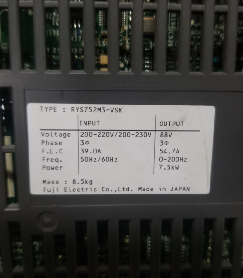 SERVO DRIVE " FUJI " รุ่น RYS752M3-VVK