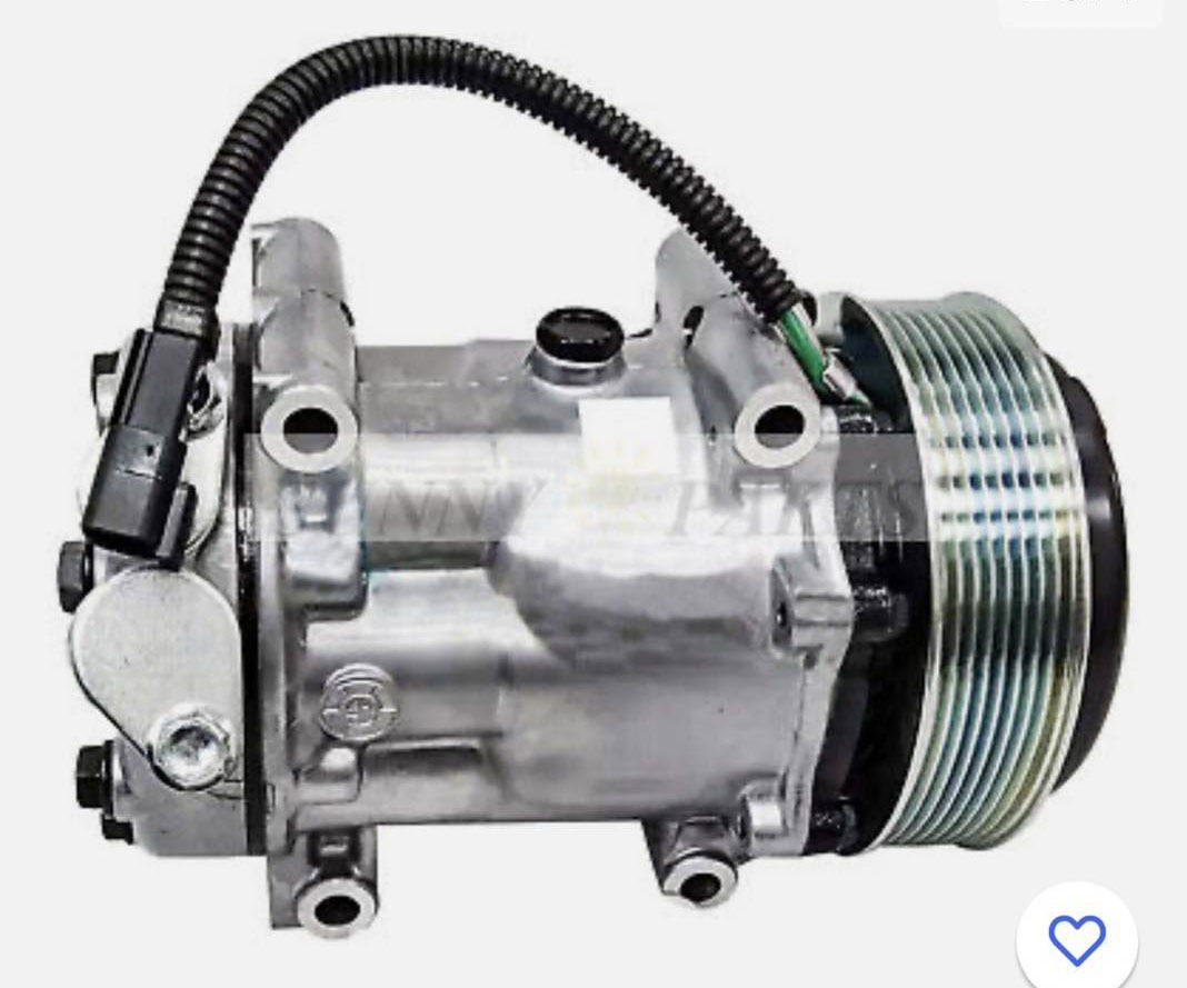คอมแอร์ แคทเตอร์พิลล่า CAT 320D , 330B/D , 312D , 312E , 313D , 316E 12 PK. 24 V. ( ของใหม่ ประกัน 3 เดือน ) แบรนด์ STAL